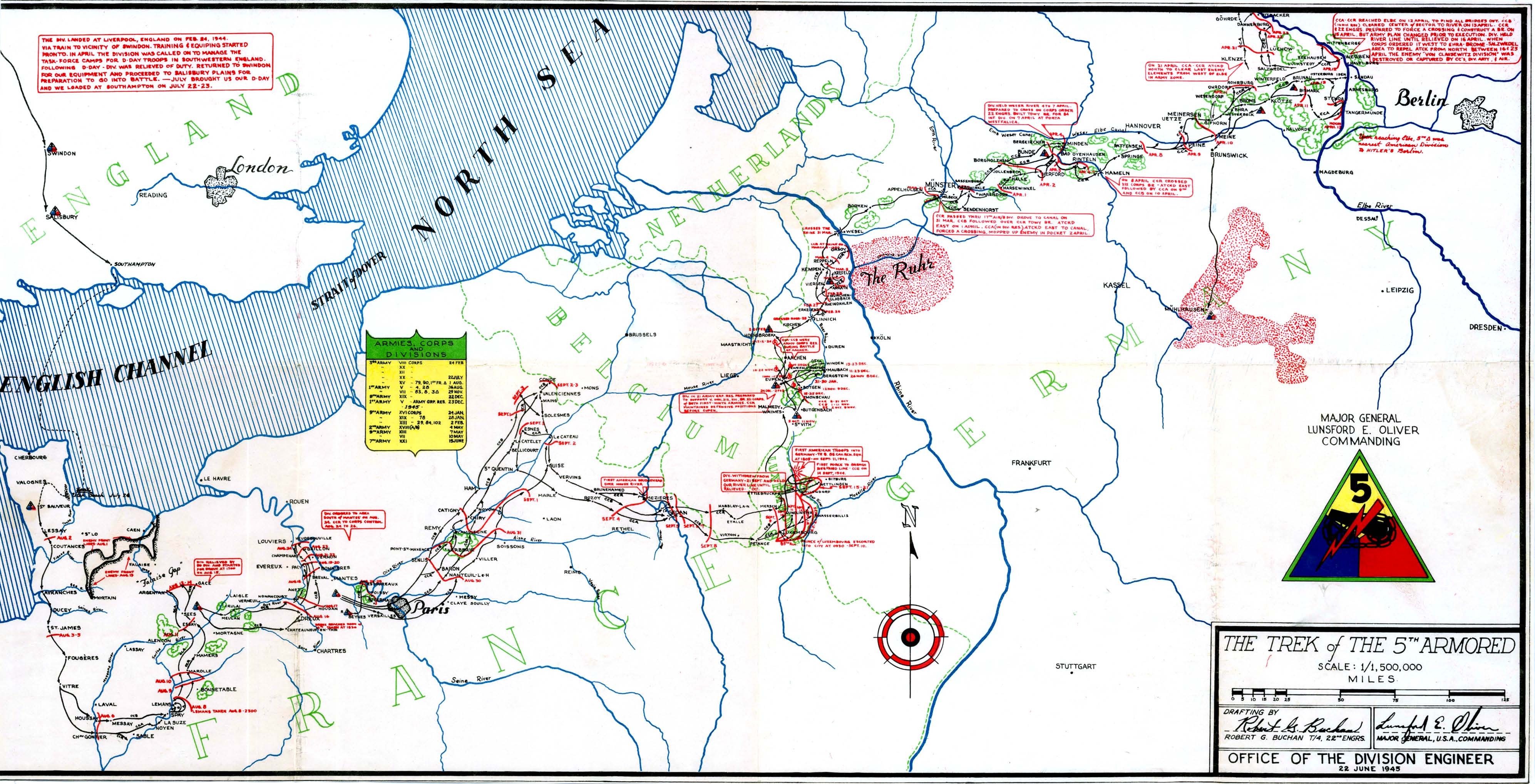 Trek of the 5th Armored Division ETO